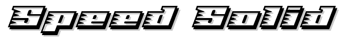 Speed Solid font